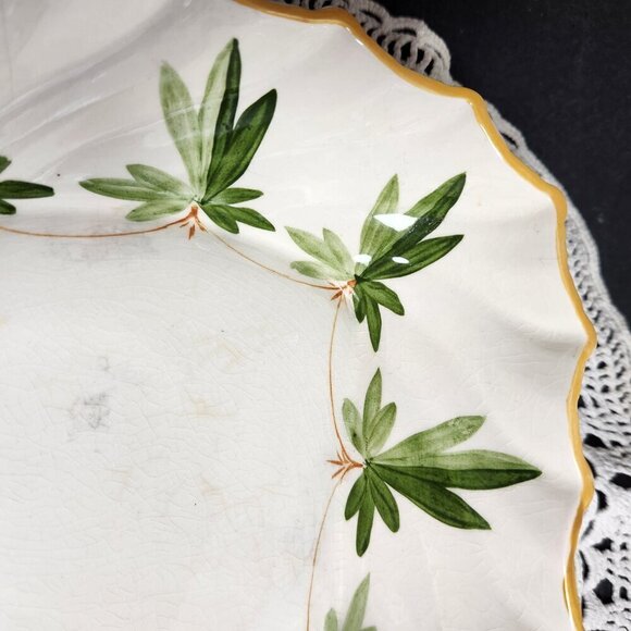 Simpsons Pottery Serving Dish Normandy Pattern Bowl Hand Painted Made in England - Picture 10 of 10